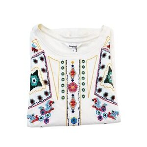 Desigual Sleeveless Top Woven Design Size Small NWT